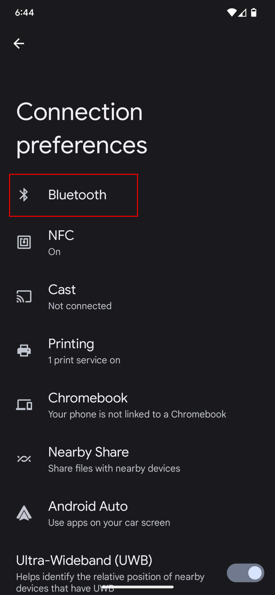 Turn Bluetooth on on Android 13 3