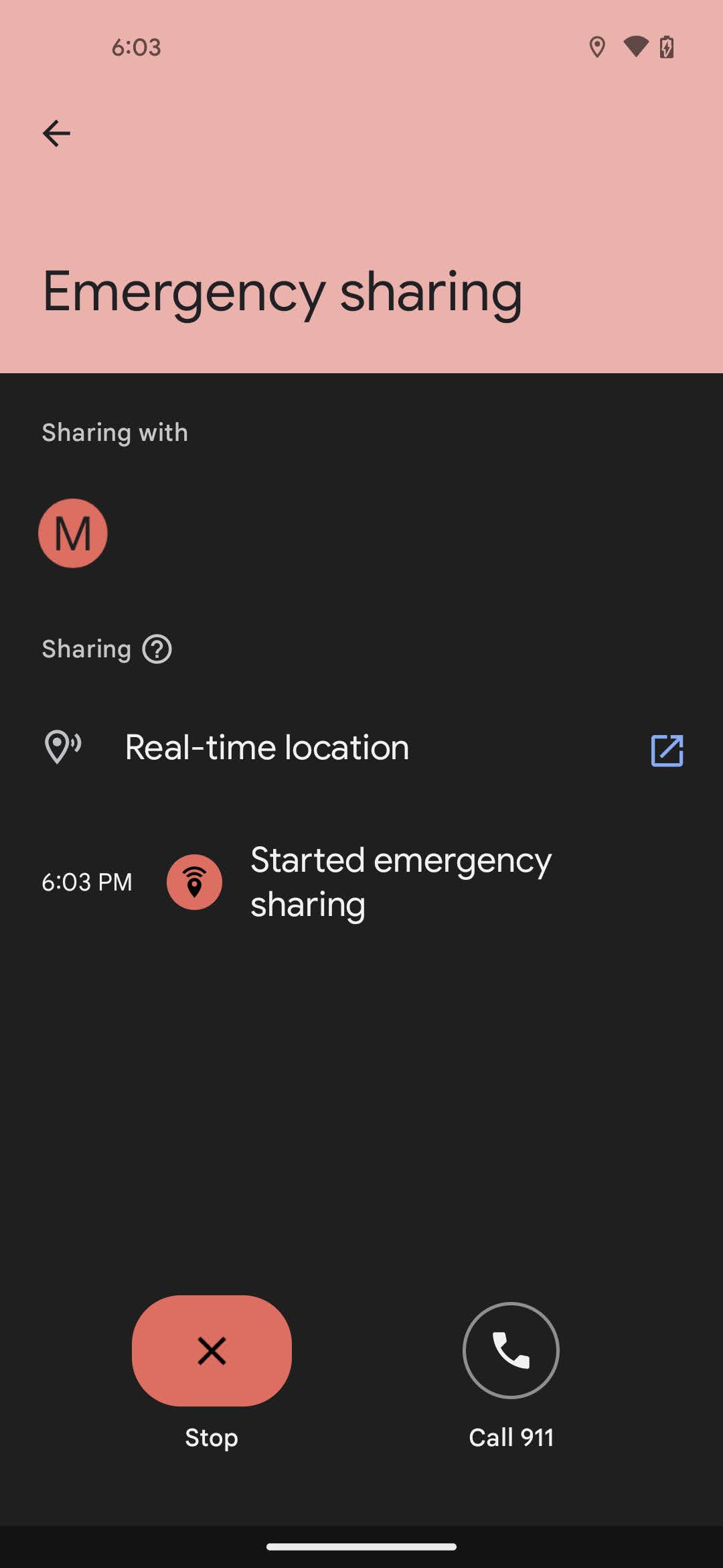 Turn on Emergency Sharing 3