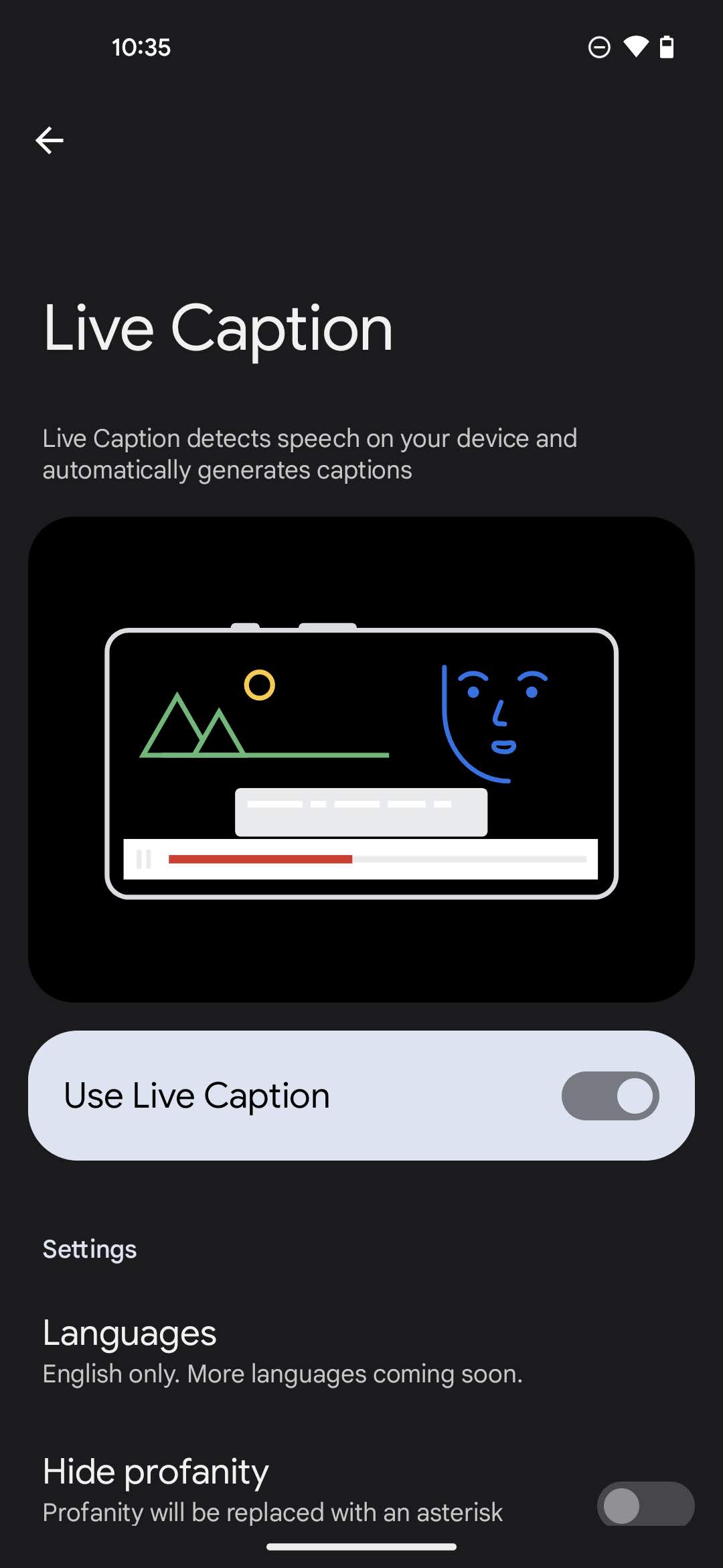 Turn on Live Caption in Settings 3