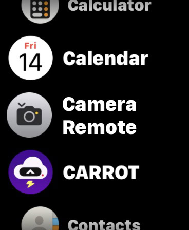 apple watch camera remote