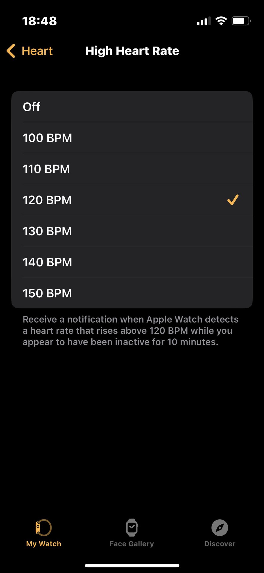 apple watch high heart rate
