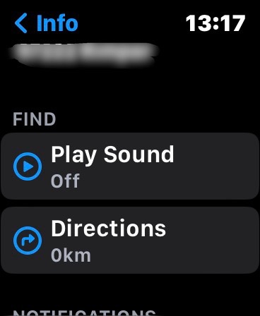apple watch play sounds find devices