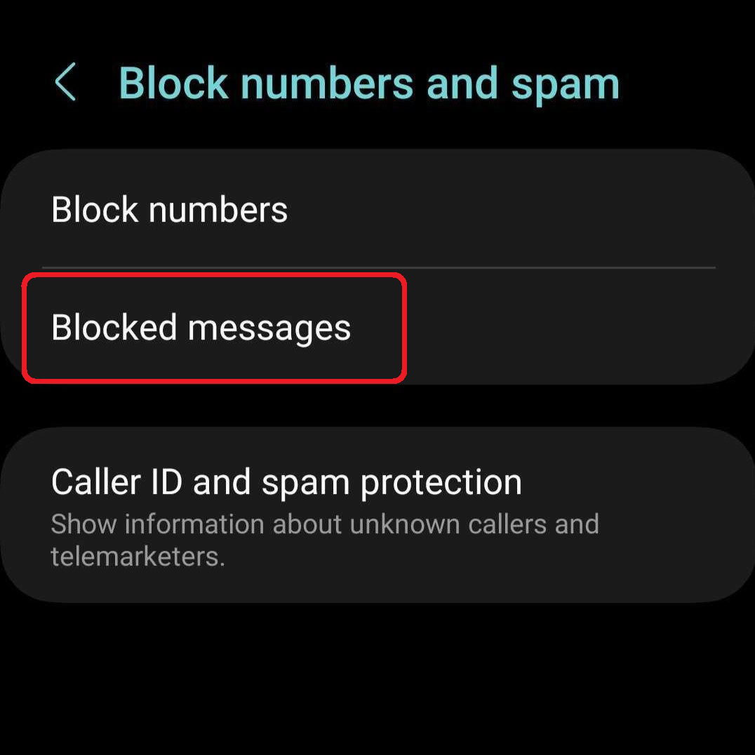 blocked messages