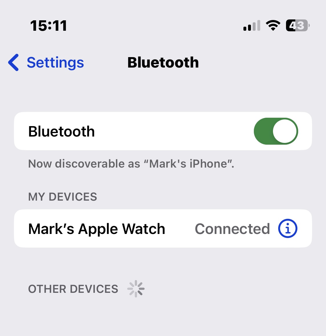 bluetooth iphone connection