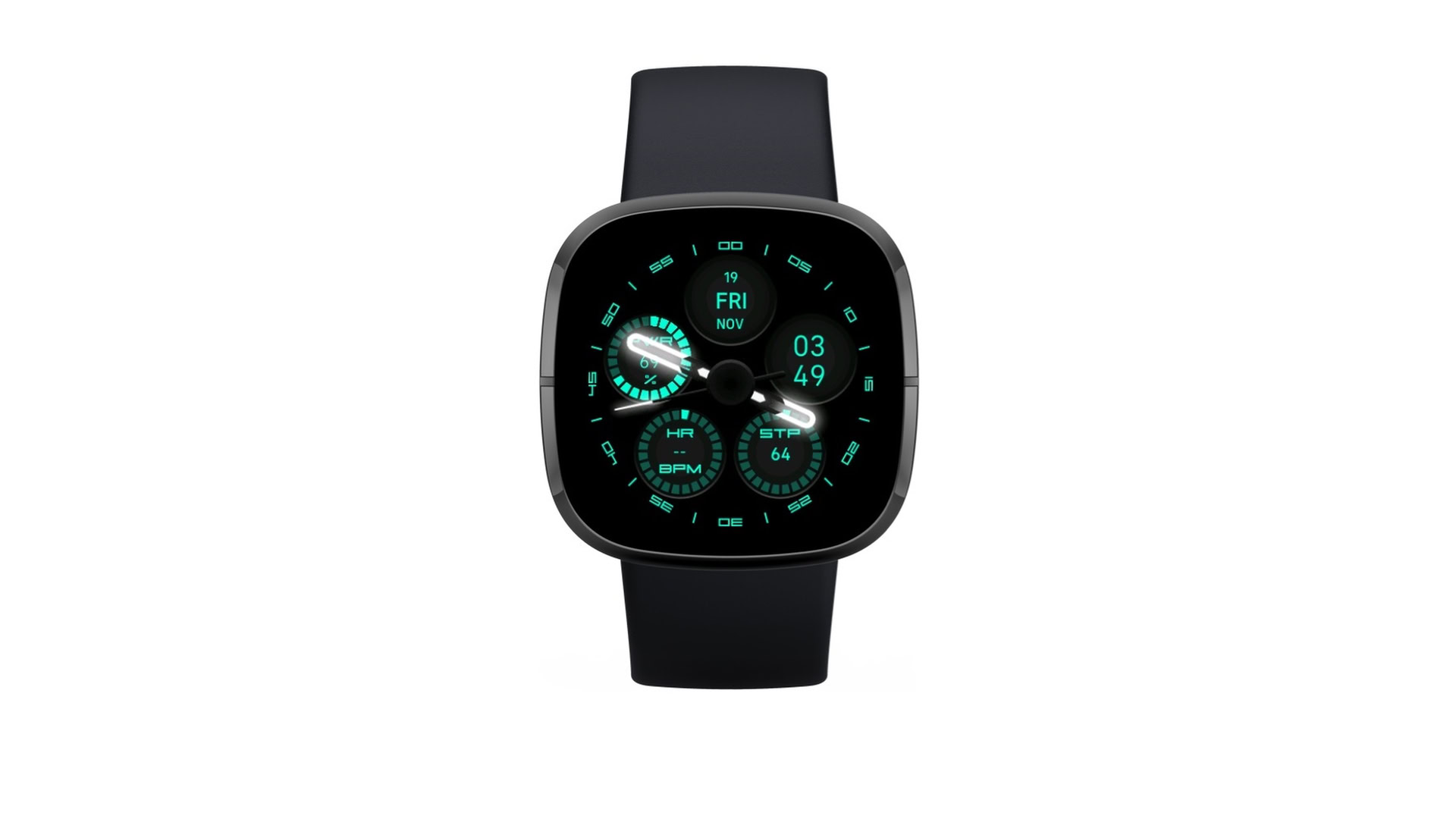 fitbit clock face neon