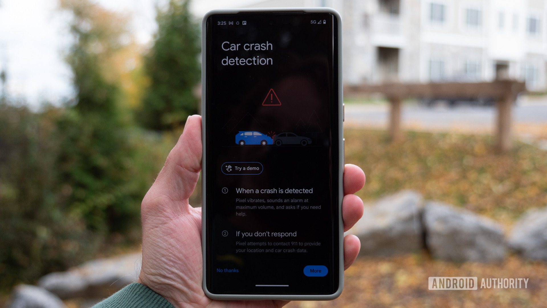 Detección de accidentes automovilísticos de Google Pixel 7 Pro