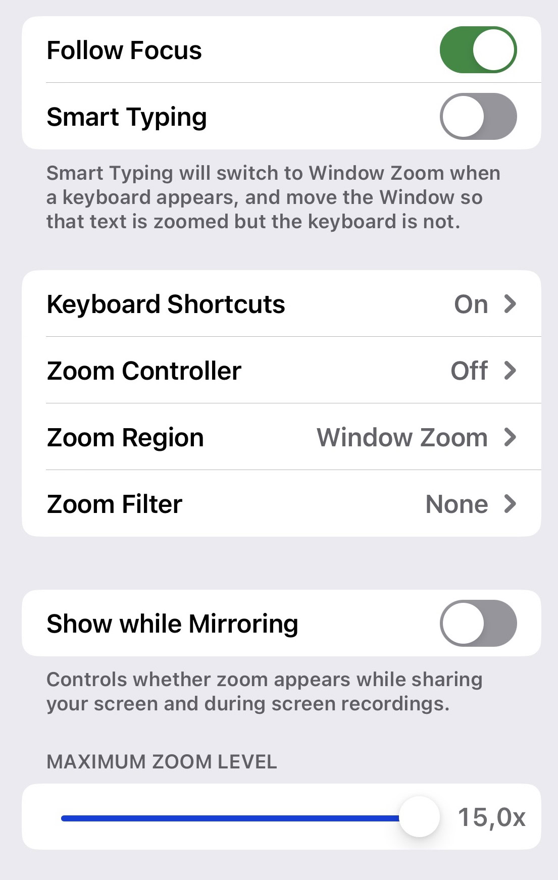 iphone accessibility other zoom options