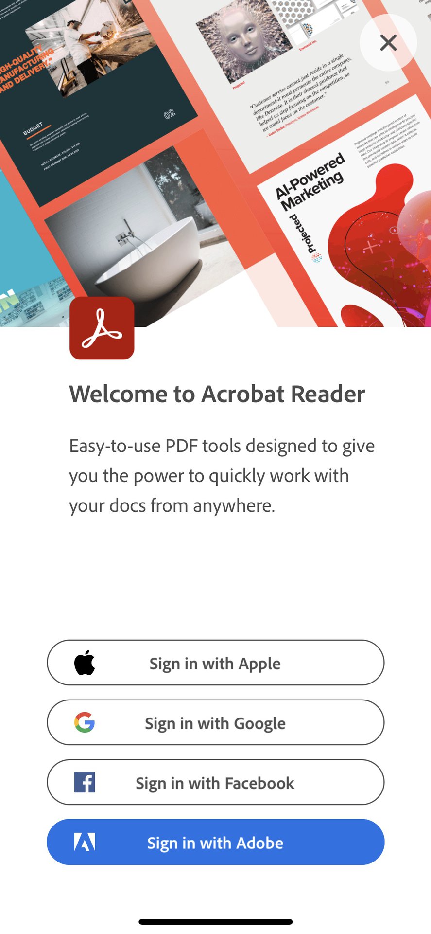 iphone adobe acrobat app