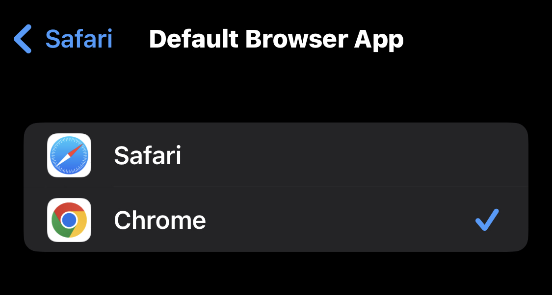 iphone default browser app