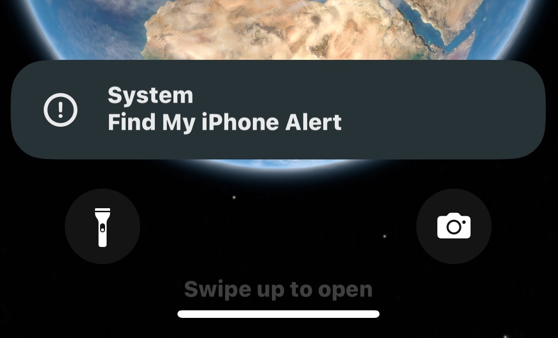 iphone notification find my iphone alert