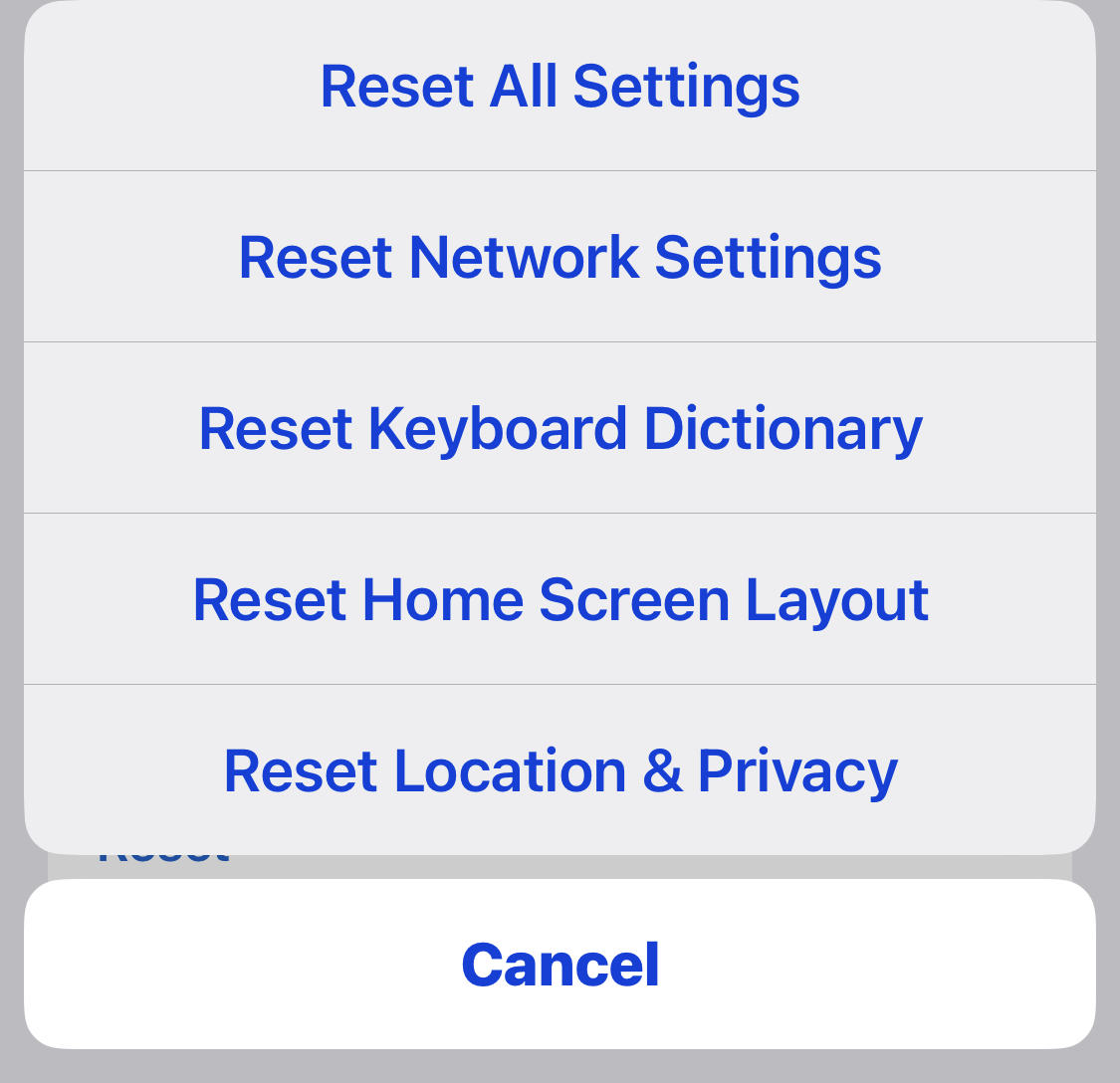 iphone reset all