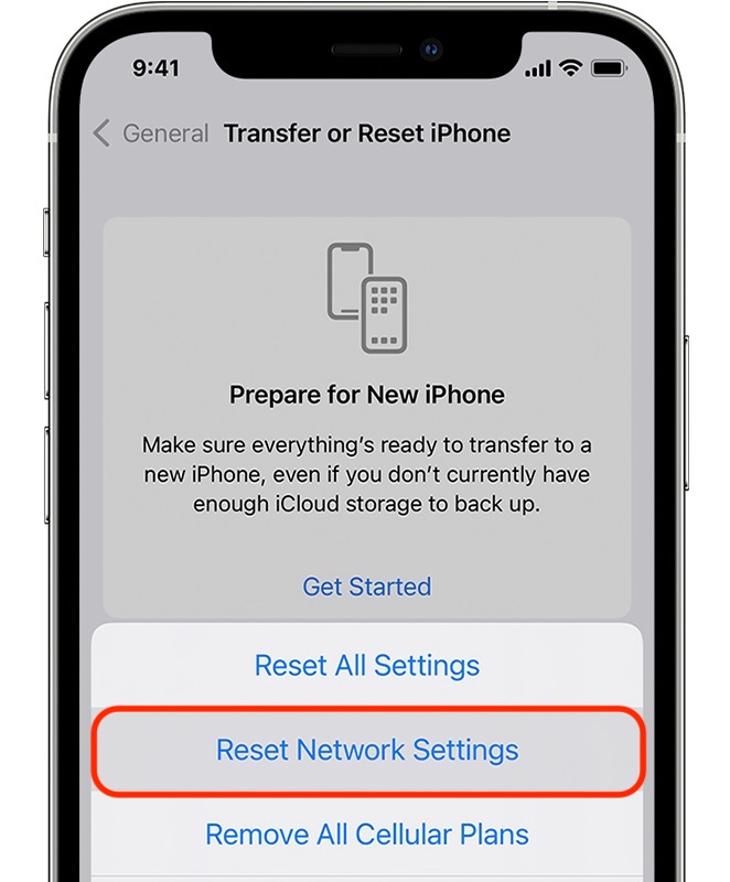 iphone settings reset wi-fi network settings