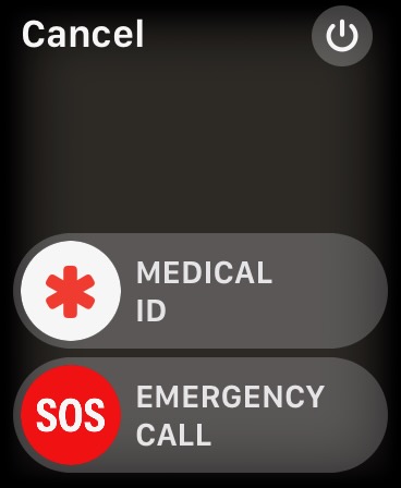 medical ID slider emergency safety apple watch