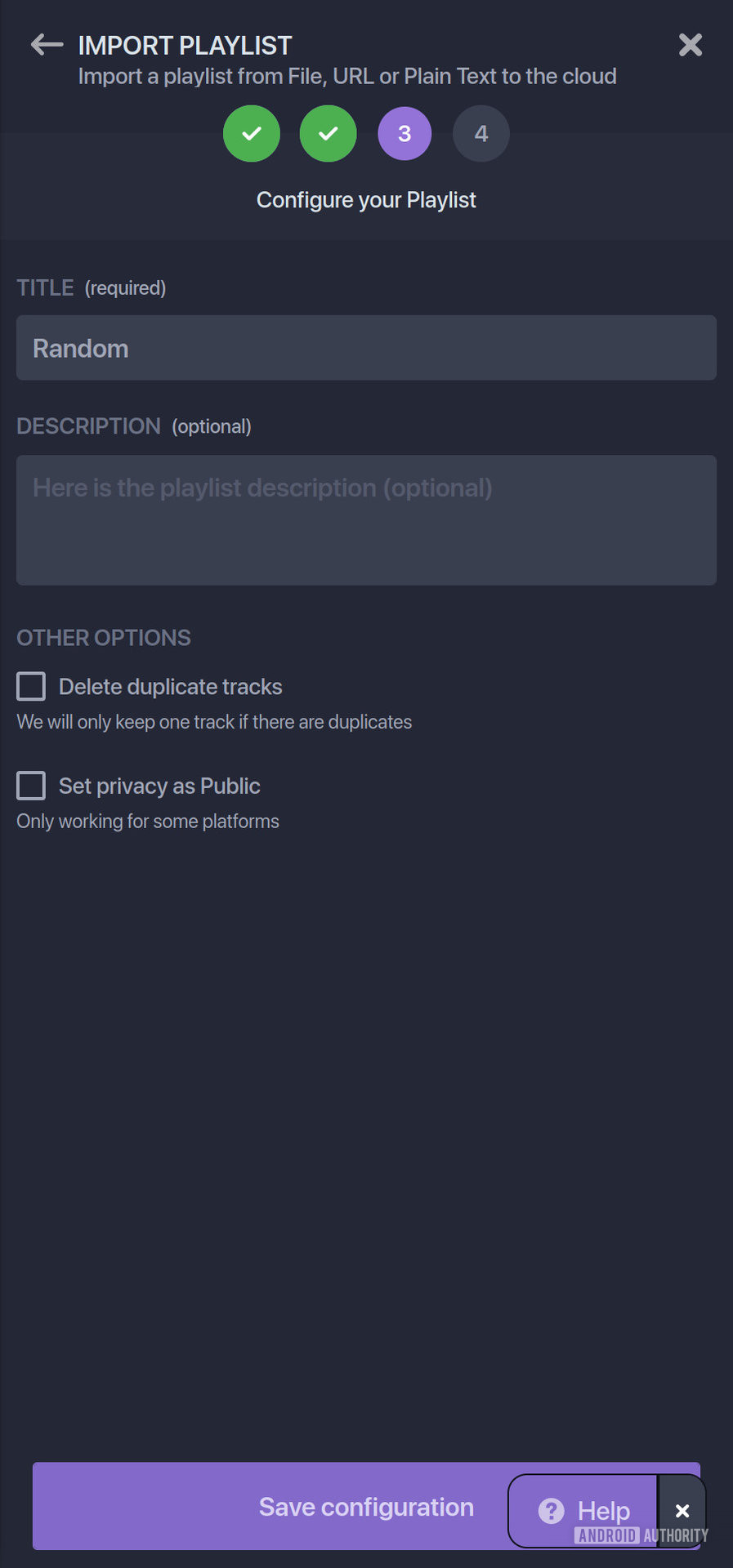 A screenshot of Soundiiz being used to transfer songs from Amazon Music to Apple Music.