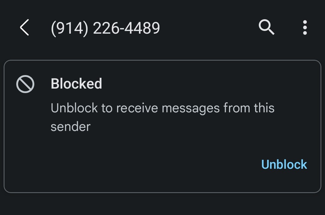 unblock number messages