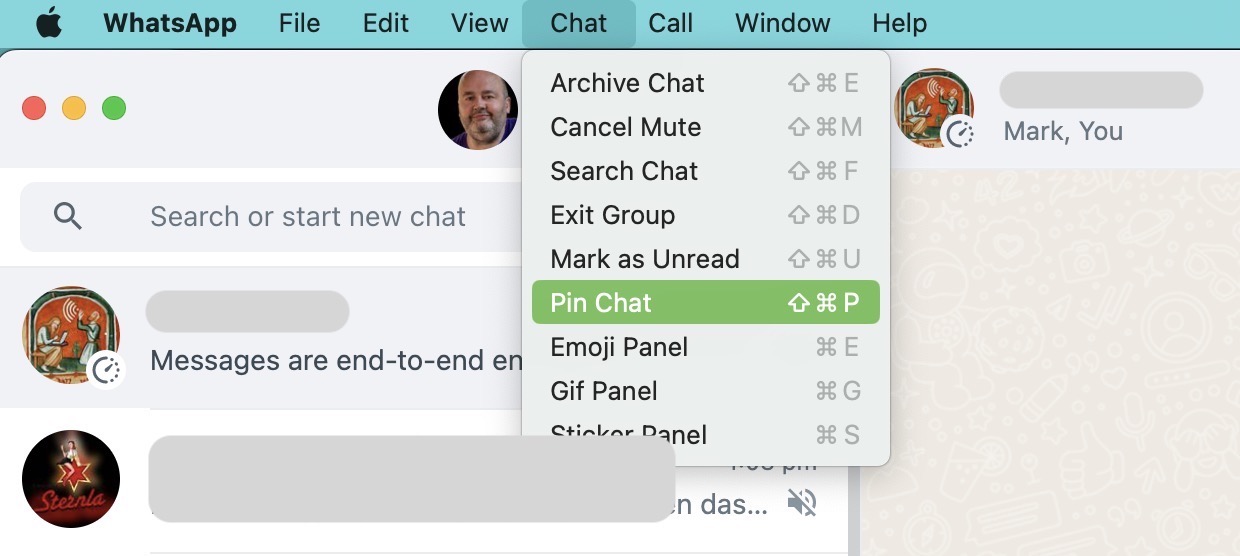 whatsapp desktop pin chat 2