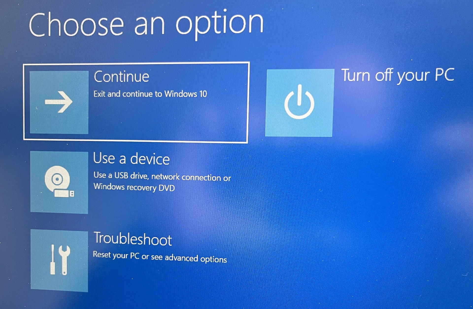 windows boot drive options