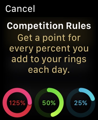 Apple Watch Activity Competition Rules