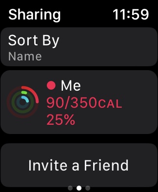 Apple Watch Activity Invite a Friend
