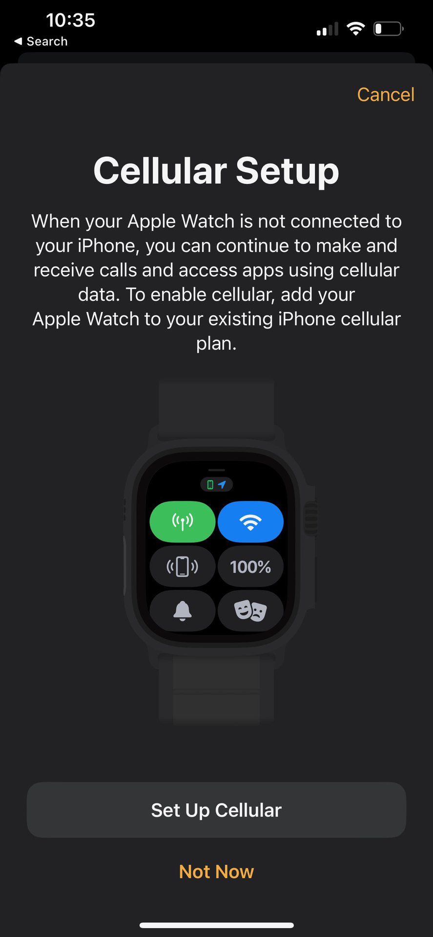 Apple Watch App Set Up Cellular
