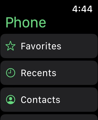 Apple Watch Screenshot Contacts