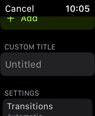 Apple Watch Screenshot Custom Title