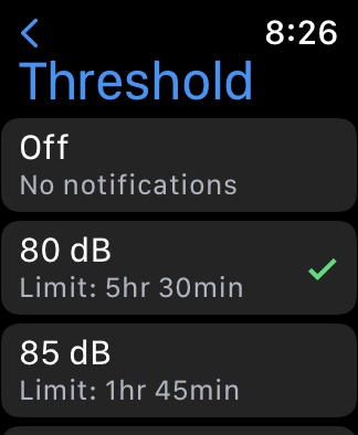 Apple Watch Screenshot Noise Notifications dB