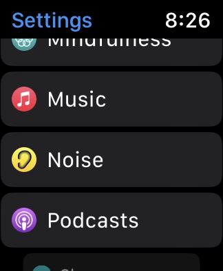 Apple Watch Screenshot Noise Settings