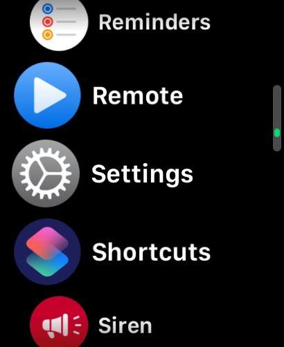 Apple Watch Ultra Settings App