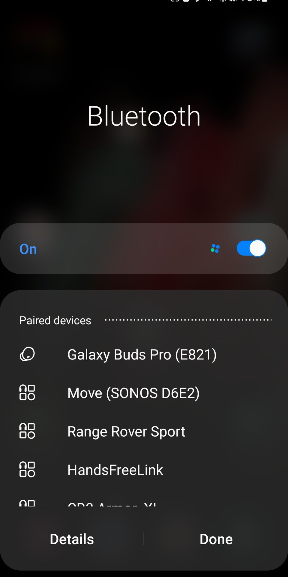 Bluetooth paired devices