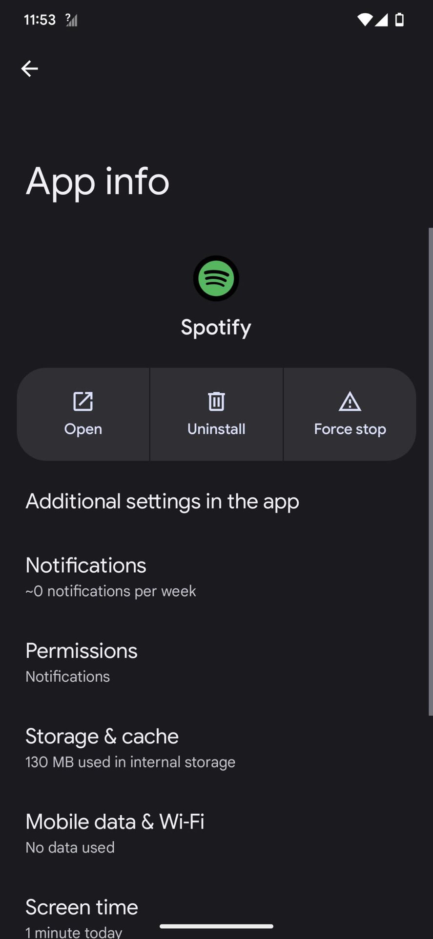 Clear cache on Spotify Android app 3