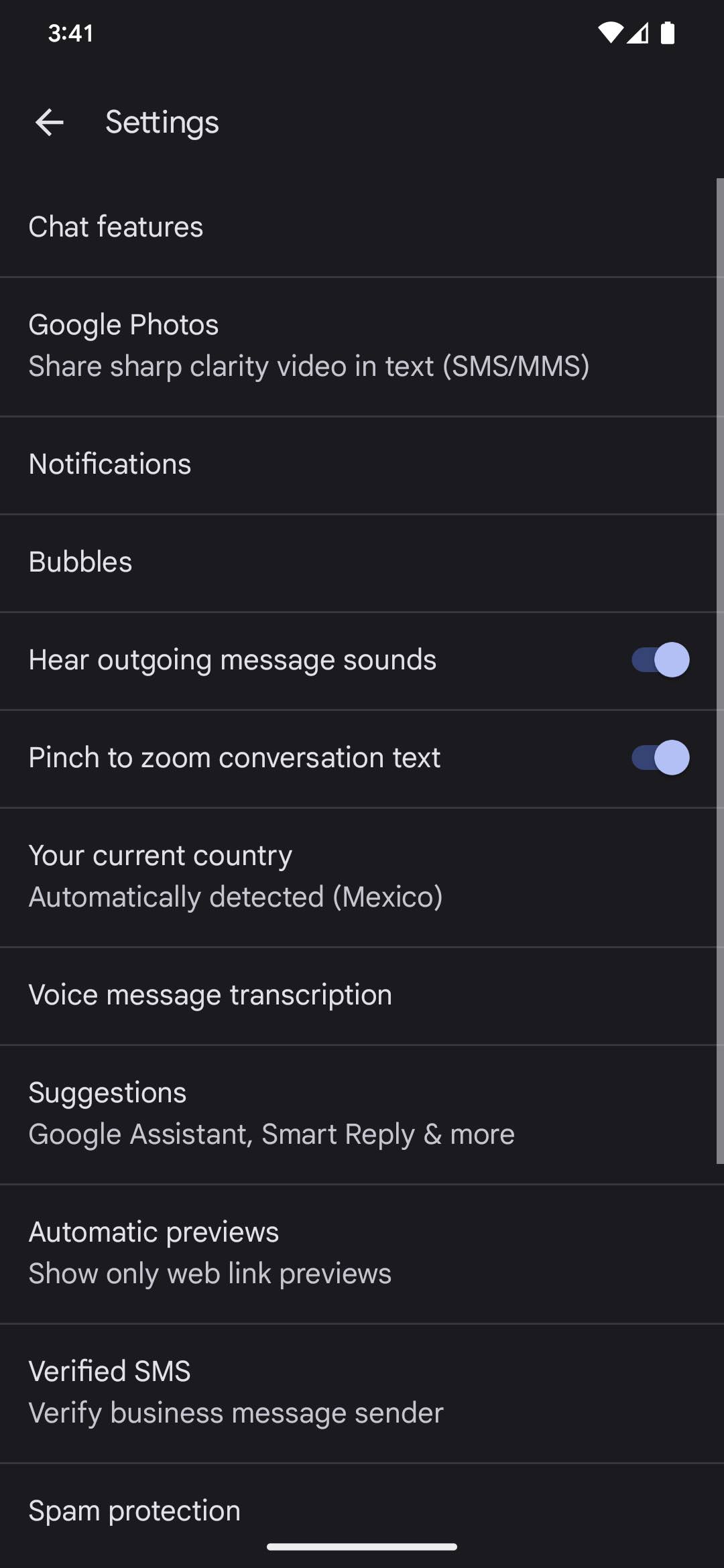 Enable Android read receipts Google Messages 2