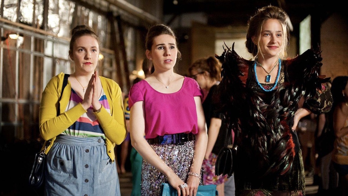 Lena Dunham, Zosia Mamet, and Jemima Kirke in Girls - shows like the sex lives of college girls