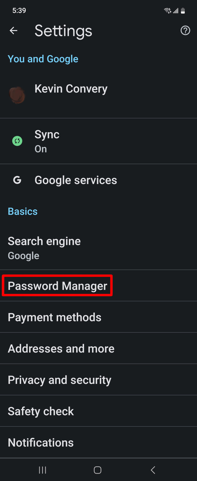 Phone Tap Password Manager