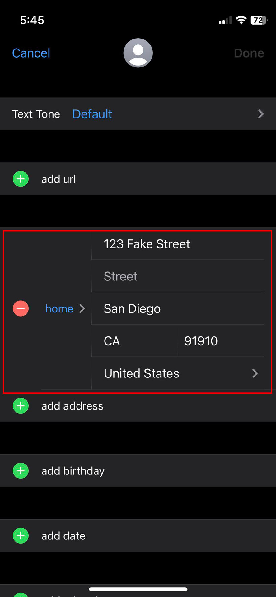 How to change your home address in the Contacts app on iPhone 3