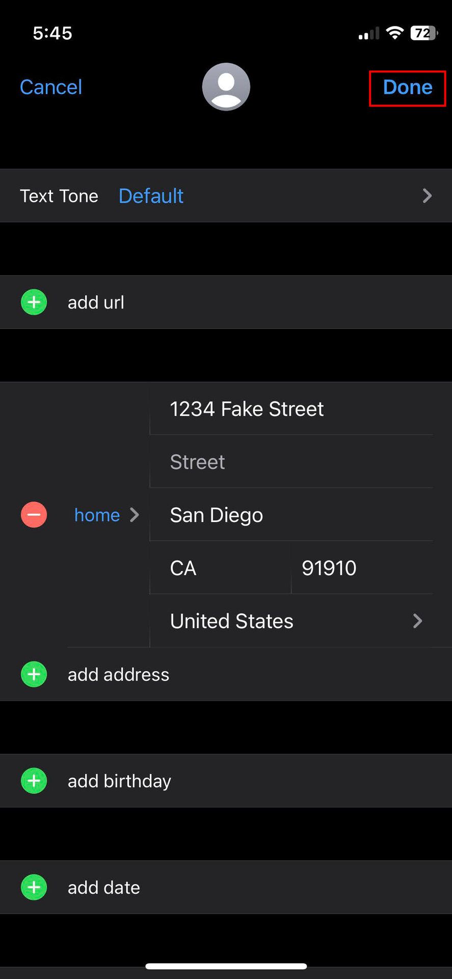 How to change your home address in the Contacts app on iPhone 4