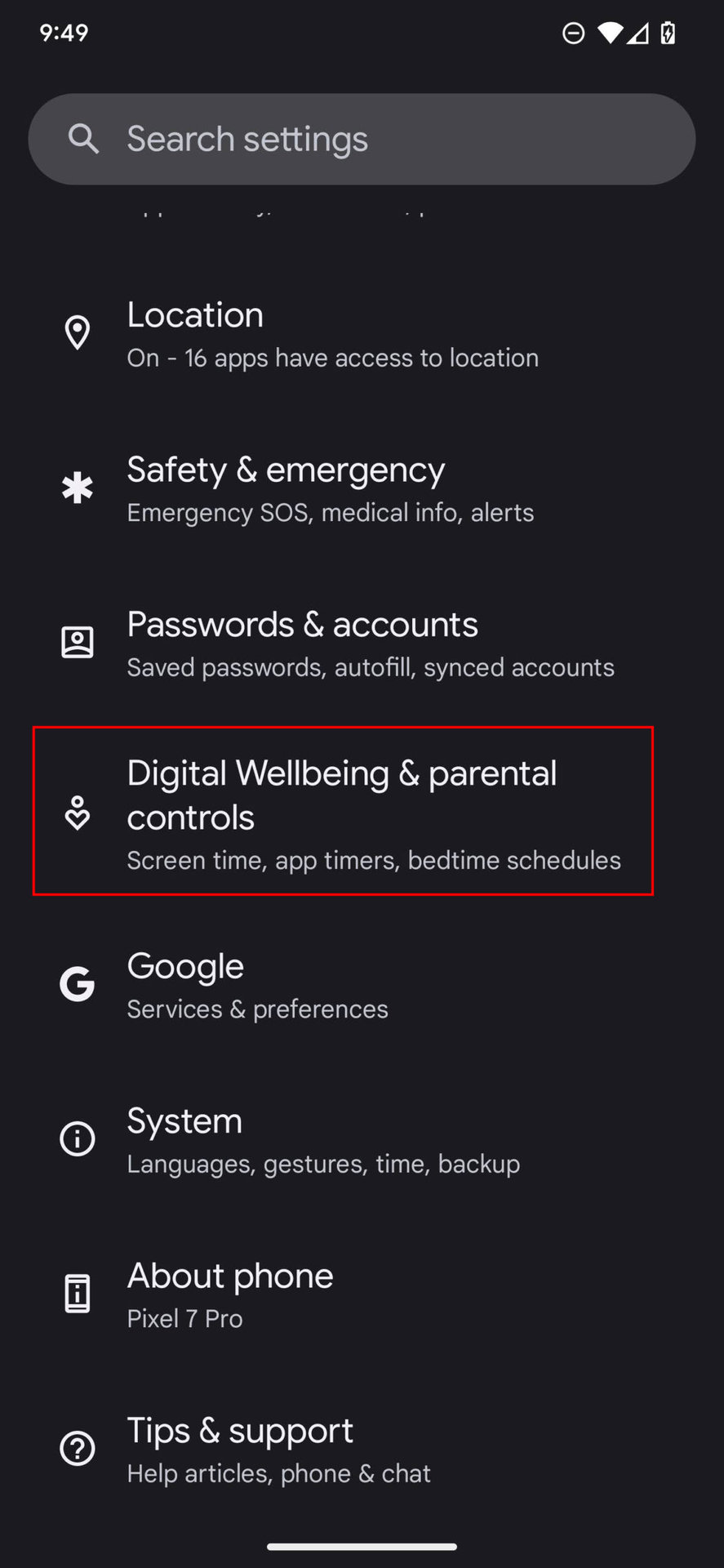 How to check screen time on Android 13 1