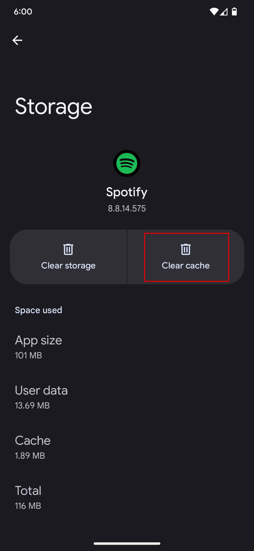 How to clear Spotify cache on Android 4