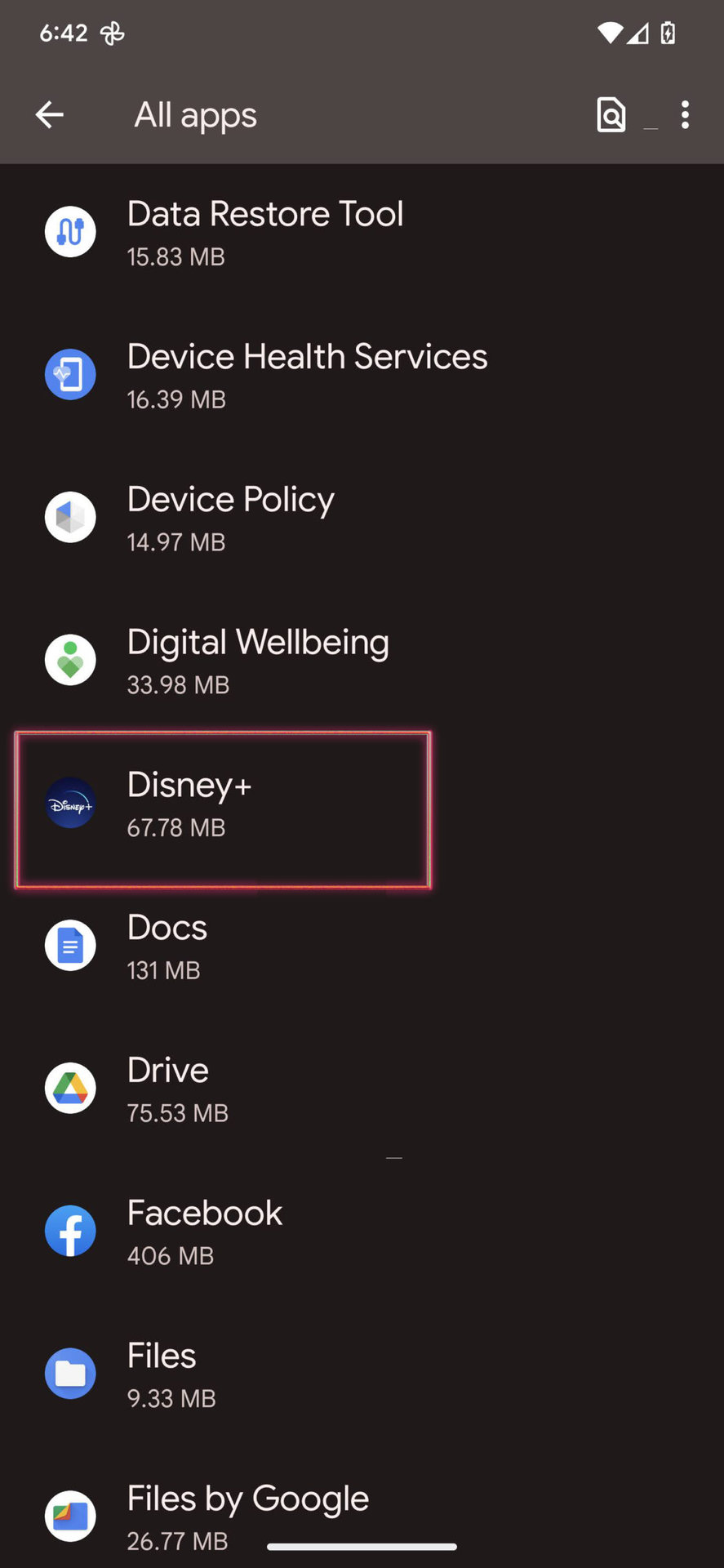How to clear cache and storage on Disney Plus 3