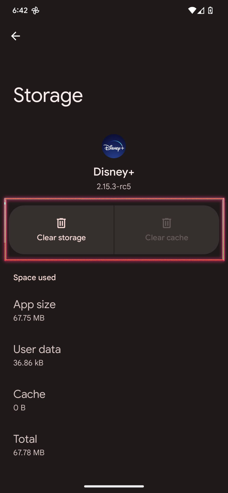 How to clear cache and storage on Disney Plus 5