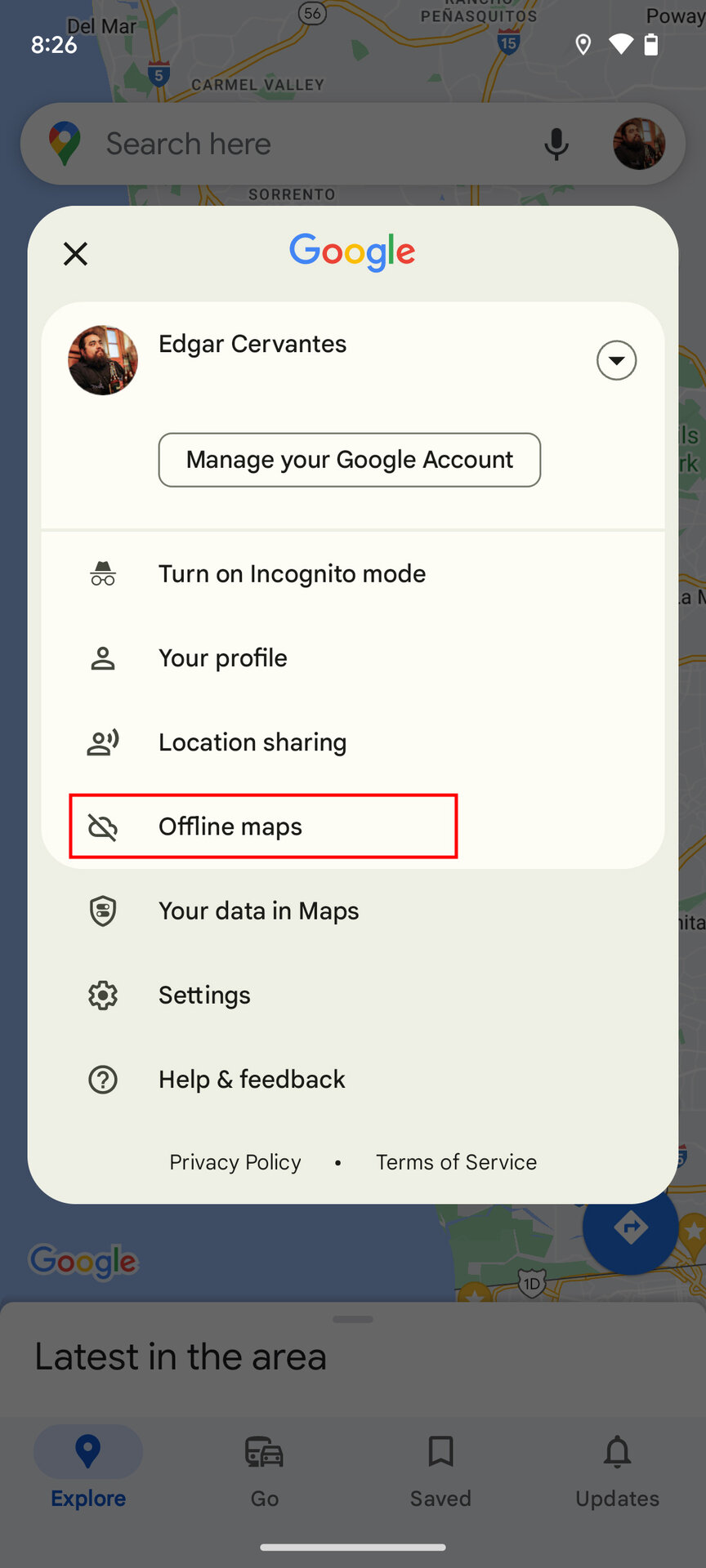 How to download Google Maps areas for offline use 2