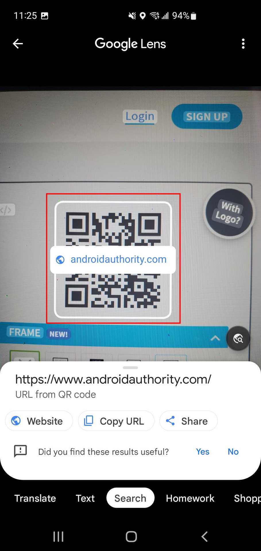 How to scan a QR code locally stored on your Samsung phone using Google Lens 2