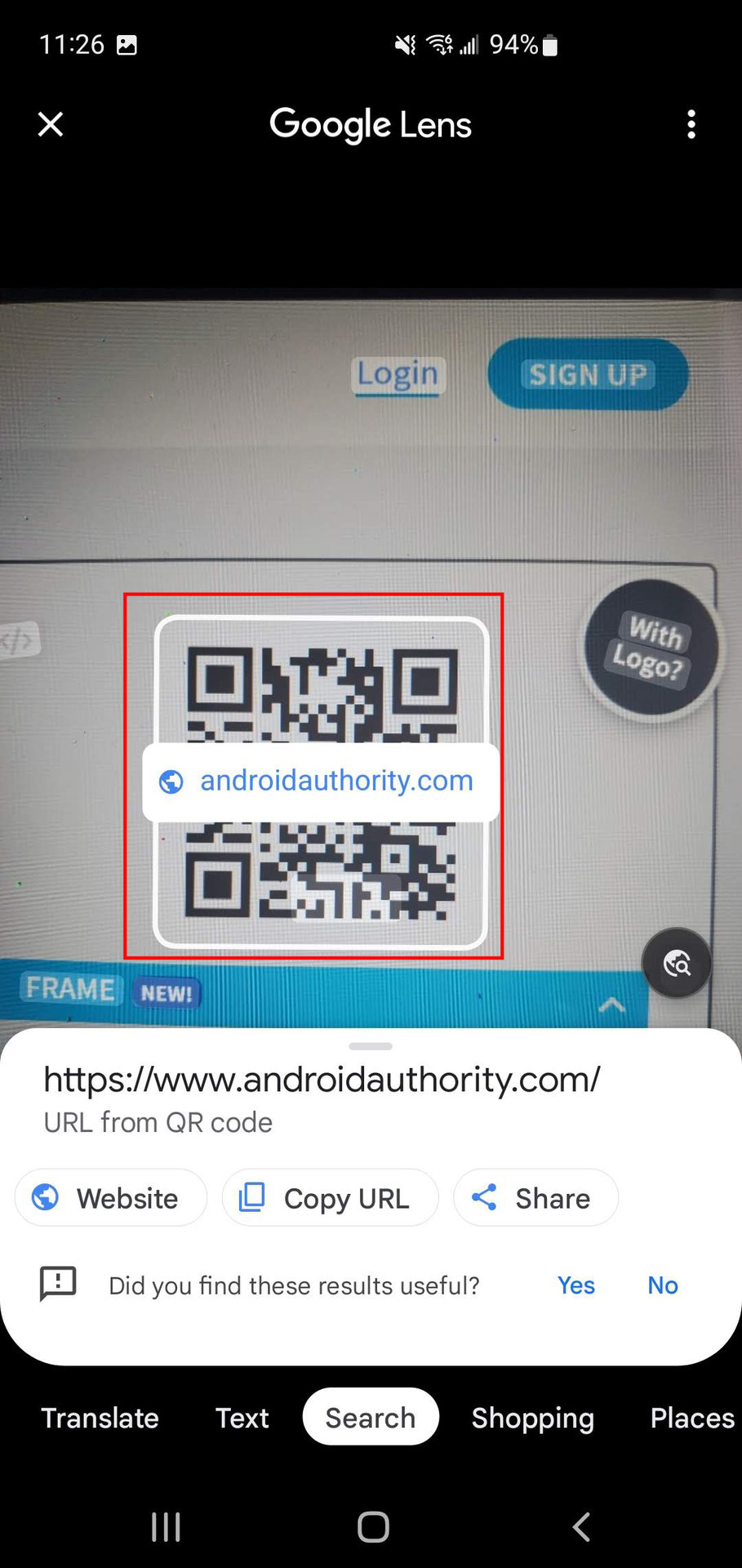 How to scan a QR code locally stored on your Samsung phone using Google Photos 3