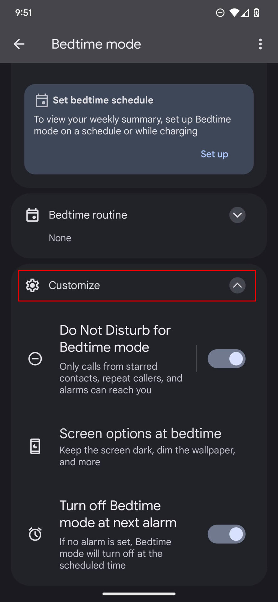 How to set bedtime mode on Android 13 4