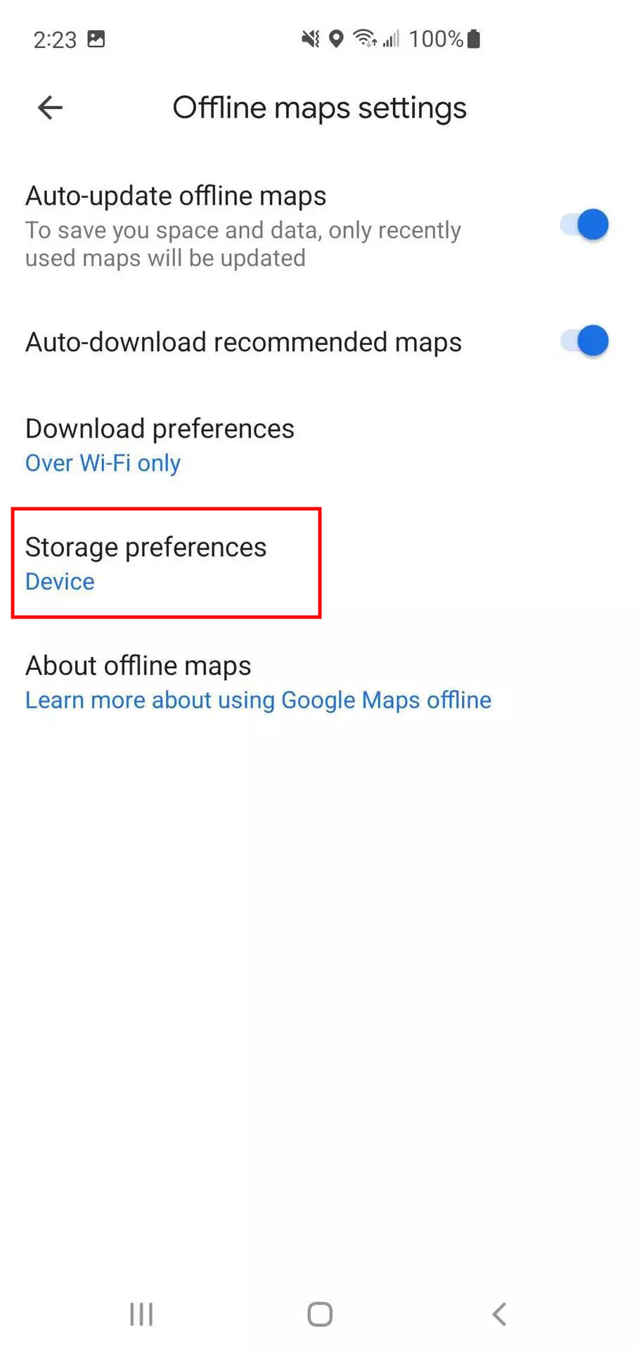 How to store offline Google Maps areas in SD card 3