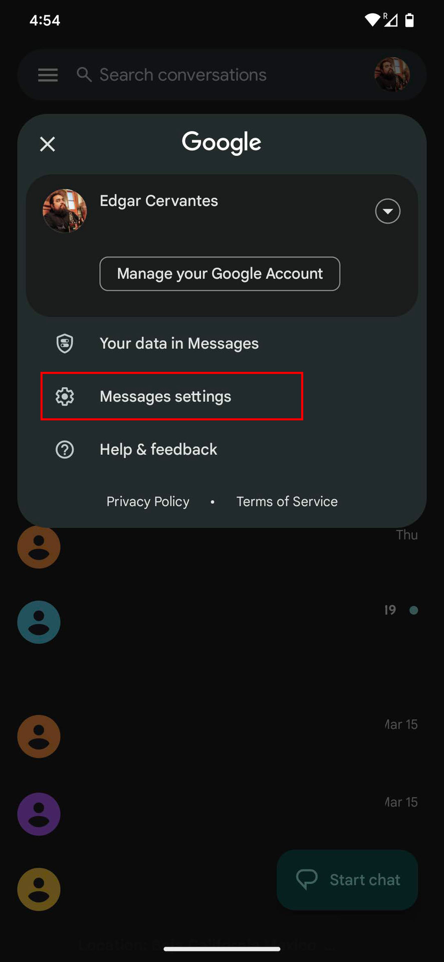 How to turn on Chat features and Read Receipts for Google Messages on Android 2