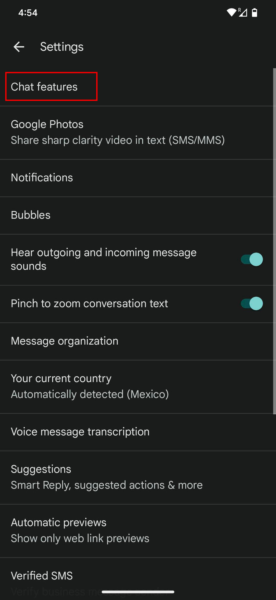 How to turn on Chat features and Read Receipts for Google Messages on Android 3