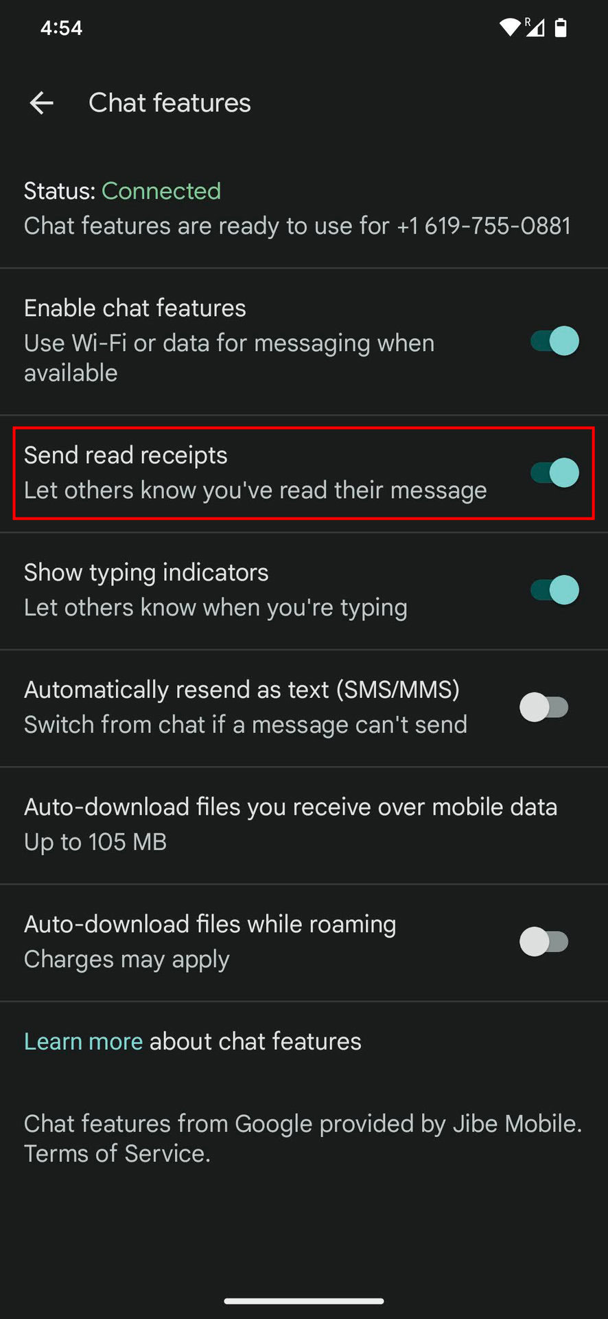 How to turn on Chat features and Read Receipts for Google Messages on Android 5