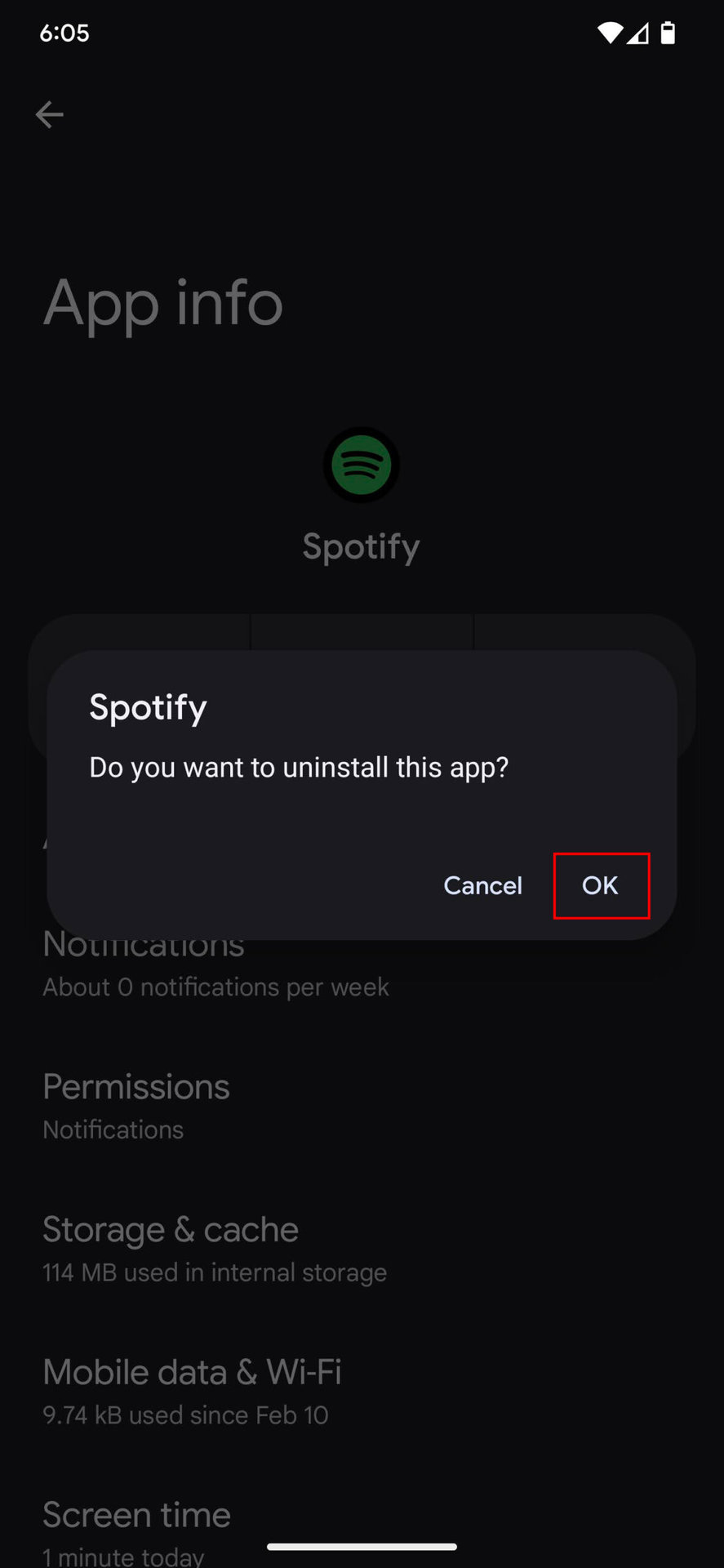 How to uninstall Spotify on Android 4