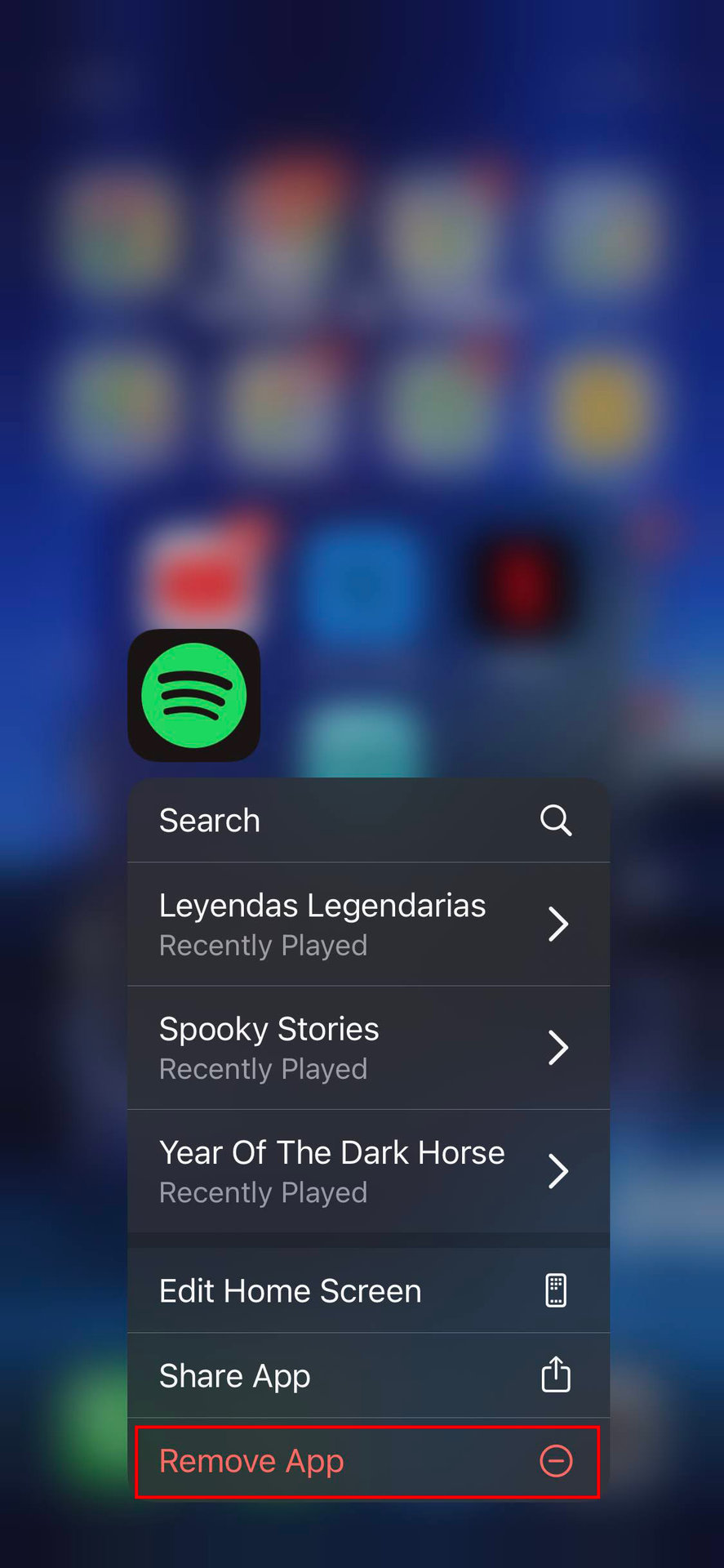 How to uninstall Spotify on iPhone 2